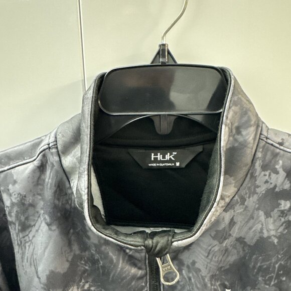 Mens HUK Performance Kryptek Cano 1/4 Zip Pullover Long Sleeve M With Pockets - Picture 5 of 11